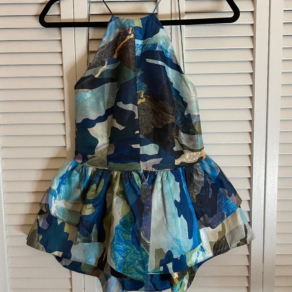 Cameo came peplum top